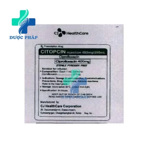 Citopcin Injection 400mg/200ml CJ HealthCare - Điều trị nhiễm khuẩn